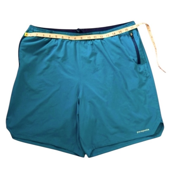 Patagonia® Men's Nine Trails Shorts in Teal Blue 8" Size XL - Picture 5 of 13
